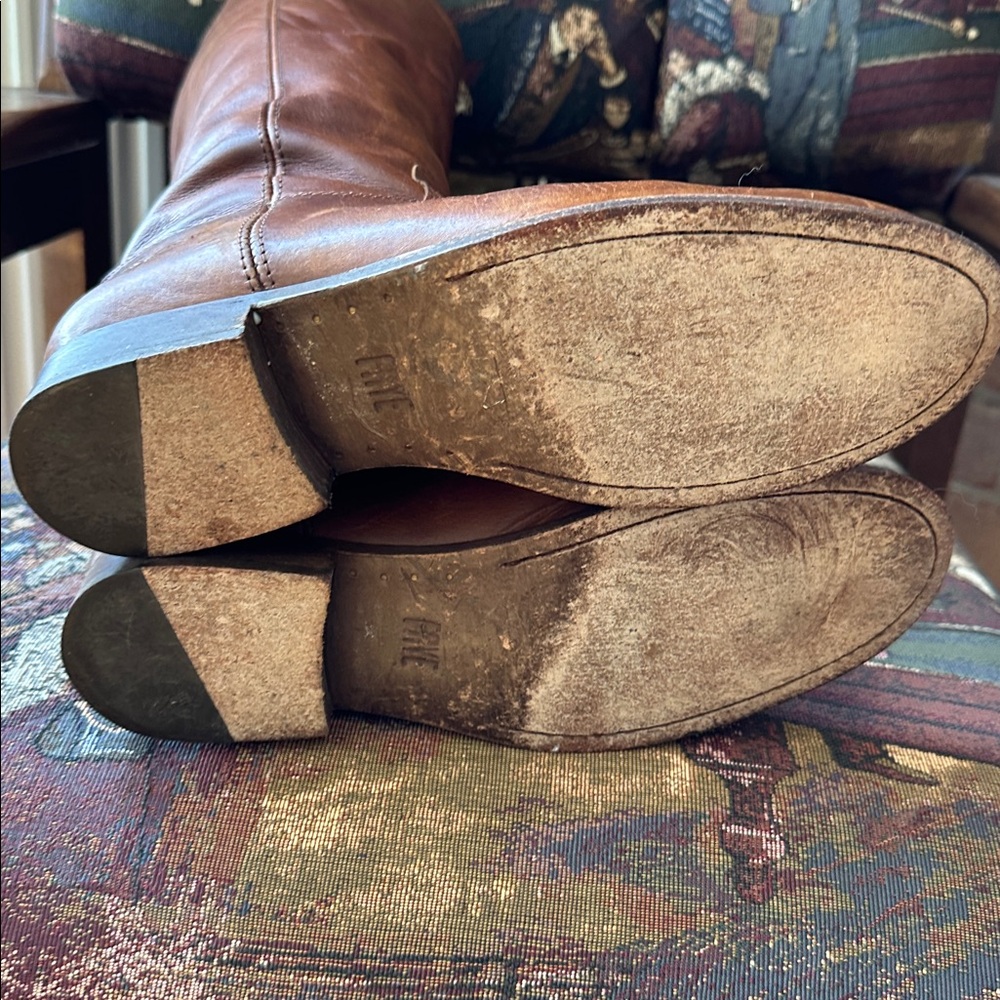 Brown Leather Knee-High Boots - Picture 5 of 5